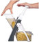 Safe Kitchen - Cortador de patatas fritas, grosor ajustable, grosor de 0,1 a 8 mm, ajustable, preparación rápida de comidas, picador de verduras (gris)