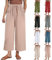 EODJXIO Pantaloni Montagna Donna Pants per Anziani Leggins Push Up Fitness Shorts Fucsia Eleganti Pantaloncini Corti a Palazzo