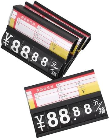 Angoily 4Stücke Preisetiketten für Supermärkte Hängende Preisschilder für Obst und Gemüse Einfach zu Bedienen aus Langlebigem für Verkaufsstände