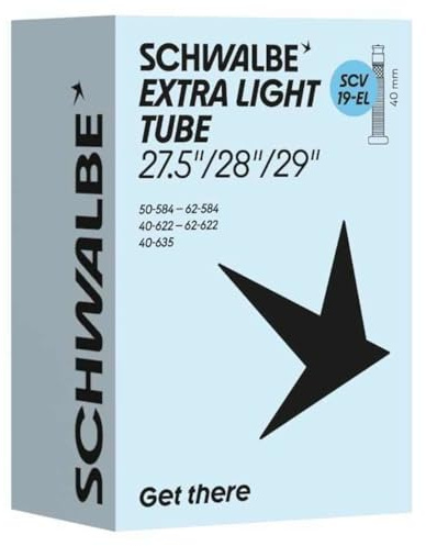 Schwalbe Fahrradschlauch SCV19-EL EXTRA Light 40/62-584/635 IB Black 40mm