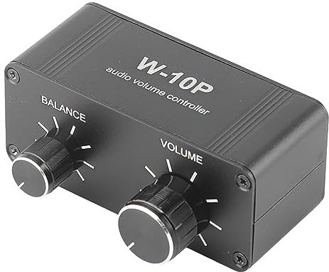 CEMTUKLBP Amplificatore stereo con jack AUX da 3,5 mm, mini amplificatore per cuffie adatto a dispositivi a basso volume, comodo regolatore di volume in metallo compatto per TV, telefoni