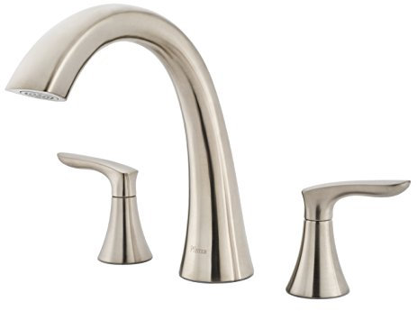 Pfister RT65WRK Weller 3-Hole Roman Tub, Trim Only, Brushed Nickel