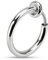 Monster Piercing 12MM de diam?tre - Calibre 16 316L Chirurgical Acier Ressort Action Faux Nez Piercing Anneau