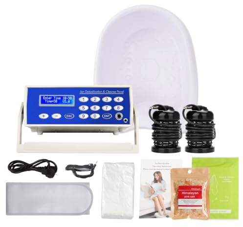 Healcity Ionic Detox Foot Bath Machine Birthday Gift Foot Spa Cleanse Negative Hydrogen System with Professional Tub Basin 10 Liners, 2 Ion Cleanse Arrays (All Accessories Included)