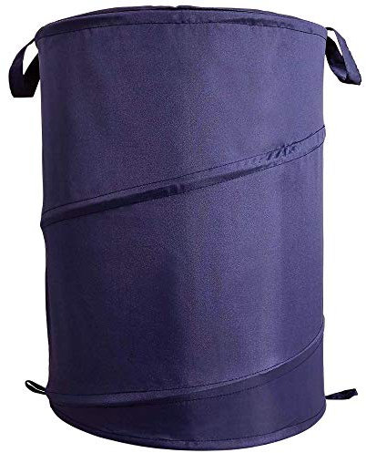 TOSKATOK Single Clothes Washing Laundry Bag Bin Reusable Mesh Zipped Pop Up Collapsible Basket