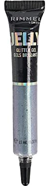 Rimmel London Jelly Glitter Gel, Water Based Bounty Formula with Easy Application and Shimmering Touch, 100 Froes (White), 11 ml