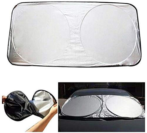 Duleutgnu Sonnenschutz Auto Styling Abdeckungen Frontscheibe Sonnenschirm Die Vordere Schallwand Windschutzscheibe Für fortwo 2009-2016 123 x 74cm