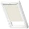 VELUX Original Dachfenster Verdunkelungsrollo, mit weißer Führungsschiene, Hellbeige, für SK08