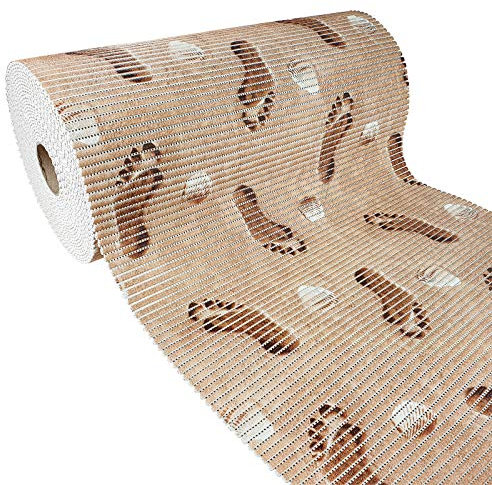 DecoMeister Badematte Weichschaummatte Duschvorleger Badläufer Badteppich Weichschaum Bodenmatte Antirutsch Teppich WC Pool Vorleger Yogamatte rutschfeste Matte 65x50 cm Fußstapfen