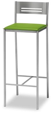 ASTIMESA Taburete Alto de Cocina 70 cms Polipiel Verde