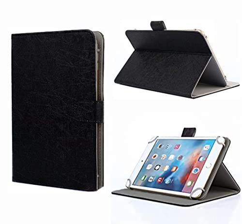 Universale Hülle 7-8 Zoll, TASVICOO Universale Tablet Schutzhülle Buchstyle Cover Standfunktion für 7/7,85/7,9/8 Zoll Tablet(Schwarz)