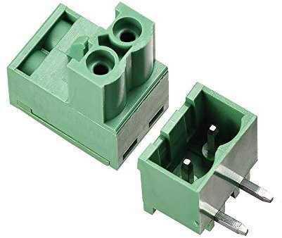 sourcing map 10STK 2 Poliger 5,08 mm Abstand rechtwinklige Leiter Platten Schraube Anschlussblock