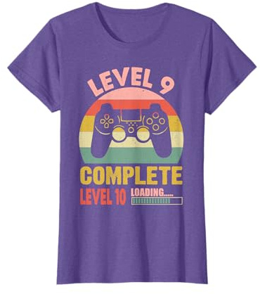 Funny Gamer Girl Celebrate 9 Wedding Cute Level 9 Complete T-Shirt