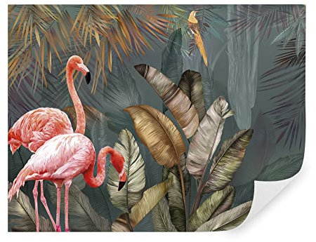 Tapeko - Carta da parati moderna, fotomurali 400x280 cm, stile jungle tropicale palme, floreale fotografica murale per camera letto, soggiorno, verde u21344