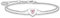 Thomas Sabo Damen Armband Herz mit pinkem Stein Silber, 925 Sterlingsilber, Länge: 16-19 cm, A2091-041-9-L19v