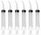JETOP 6 Stück Dental Spritzen, 12 ml Dental Irrigation Spritze mit Maßnahme, Spritze mit Gebogener Spitze für Die Zahnpflege, Heimtiere Pflege, Kleberfüllung