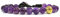 Samsara Tibetisches Buddhistisches Armband, Verstellbare Länge, Mystisches Glücksbringer-Schmuckstück - Hochfestes gewachstes Baumwollband (AMETHYST)