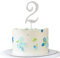 ENSTAB 0-9 Tortendeko Silber Strasssteine Happy Birthday Cake Topper Jahrestag Tortendeko (2), SHINY-10