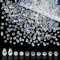 XIEJ 1000 Stück Kristall Glasperlen Kit, 4/6/8 mm Perlen zum Auffädeln mit Behälterbox, Glasperlen mit Loch für Basteln Schmuckherstellung, DIY Halsketten, Armbänder, Ohrringe (AB-Farbe)