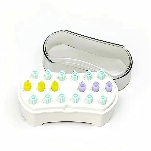 Windplusya Endo-Feilen-Halter-Spender, Endo-Feilen-Organizer Dental mit Zählung, autoklavierbarer Endo-Feilen-Halter, Endo-Feilen-Halter-Spender, endodontischer Bohrerständer, 18 Löcher.-White