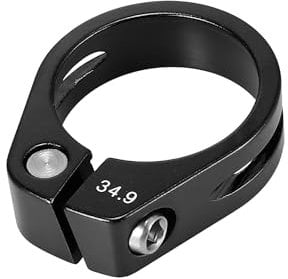 A ABSOPRO Bicycle Seat Post Clamp Seat Post Clip Black 34.9mm