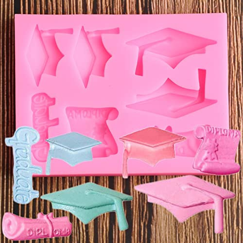 Seifenformen, 8,7 x 6,5 cm, Doktorhut, Silikonform, Kuchendekoration, Werkzeug, Cupcake, Schokolade, Zucker, Bastelformen, Küche, Backen, Fondantformen