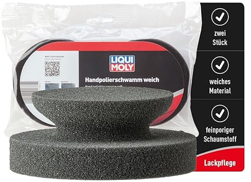 LIQUI MOLY Esponja de Pulido a Mano Suave | 2 Unidades | Esponja de Pulido/Cuidado de Pintura | Número de artículo: 21781