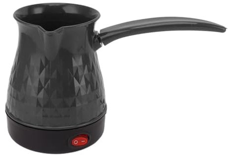 Fockety Cafetière Turque, Cafetière électrique Arabe, Grecque et Turque de 500 ML, Bouilloire Chauffante, Cafetière Turque en Acier Inoxydable pour la Maison, Le thé, Le café (Black)