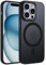 ORDA für iPhone 15 Pro Max Hülle 6,7 Zoll Kompatibel mit MagSafe,Magnetisch für iPhone 15 Pro Max Case Durchscheinende Matt Handyhülle Rückseite Dünn Stoßfest Schutzhülle Schwarz