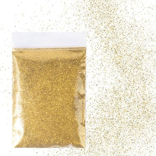 MHDUYEG 100g Gold Glitzerpulver Glitzerpulver Zum Basteln Gold Glitzer Glitzer Basteln Gold für Nägel Dekoration Malerei Zum Basteln Und Verzieren Von Karten