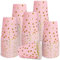 WYQJHKV Lot de 50 gobelets jetables en papier rose et doré de 255 ml pour anniversaire, mariage