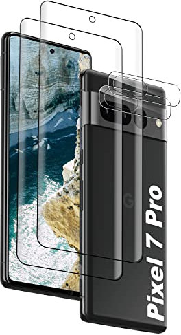 DIREARY Google 7 Pro - Protector de pantalla de cristal para Google Pixel 7 Pro (2 unidades)