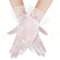 1 Paar Damen Kurze Spitzenhandschuhe, Spitze Elegant Durchsichtige Handschuhe, Elegante Tea Party Fishnet Netzhandschuhe für Hochzeit Party Halloween Teeparty Abschlussball Abend Handschuhe (B)