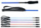 JA Horse Springgerte Springstock Reitgerte Pferd Peitsche mit Lederoberteil Gummigriff und Handgelenkschlaufe (70 cm, royal blau)