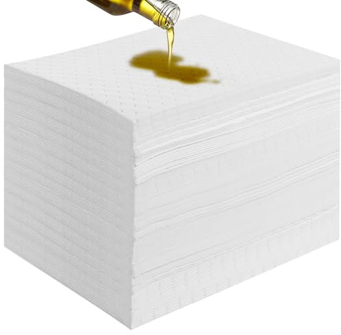 VEVOR Tamponi Assorbenti Fuoriuscite, Tappetino Assorbente per Olio Assorbe Fino A 20 Gal, 15 L x 20 P Tampone Assorbente in Polipropilene Solo per Olio, Tappetini per Fuoriuscite Olio