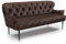 CAVADORE 3-Sitzer Küchensofa Amba, Trendige Sitzbank für Küche oder Esszimmer / 193 x 97 x 87 / Hochwertiges Mikrofaser: Braun