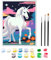 Zimrobin Peinture par numéros pour enfants de 5, 6, 7 ans, avec 3 différents types de pinceaux, cadre et peinture acrylique 17,8 x 24,1 cm (Belle Licorne Blanche)