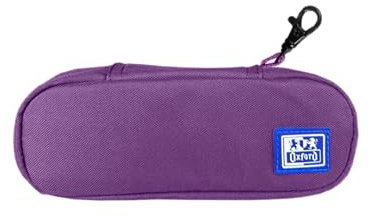 Oxford B-Hook, Estuche Escolar con Goma Elástica, Material Reciclado RPET, Color Lila