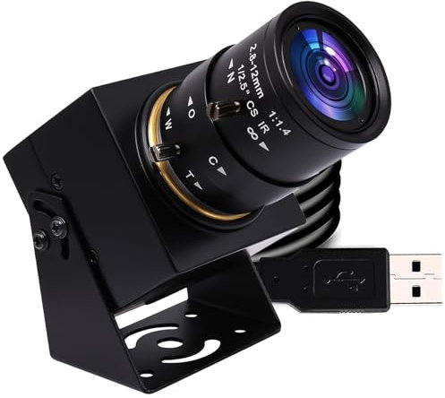 Svpro 4K USB Webcam with 2.8-12mm Variable Lens, 4X Optical Zoom, Close-up Video Camera, UVC Plug and Play, Industrial PC/Laptop Camera