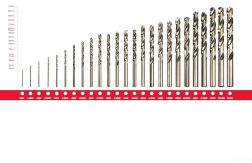 Lot de 5 forets métriques en cobalt pour métal et acier trempé 13 mm