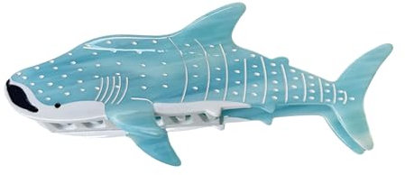 alloneslife Pinces à cheveux, pinces à cheveux pour femmes, pince à cheveux sur le thème de la princesse - Jolie baleine - Pince à cheveux solide pour filles (requin bleu clair)