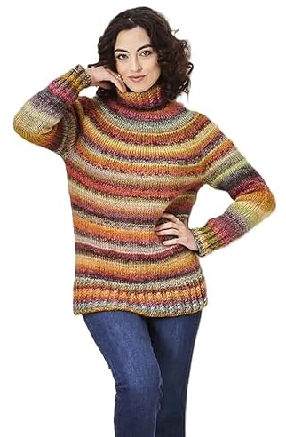 King Cole Ladies Chunky Knitting Pattern Womens Knit in The Round Sweater (6248)