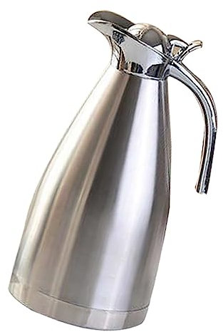 Garneck Edelstahl Thermoskanne Isoliert Vakuumkanne Warmhaltekessel Für Wasser Kaffee Tee Geschenk Silber Auslaufsicher