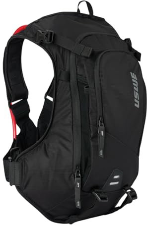 USWE MTB Hydro Trinkrucksack mit Trinkblase - Trinkrucksack für Radfahren, Mountainbike, E-MTB und Gravel Reiten, Rucksack mit Wasserblase (12L, Carbon Black)