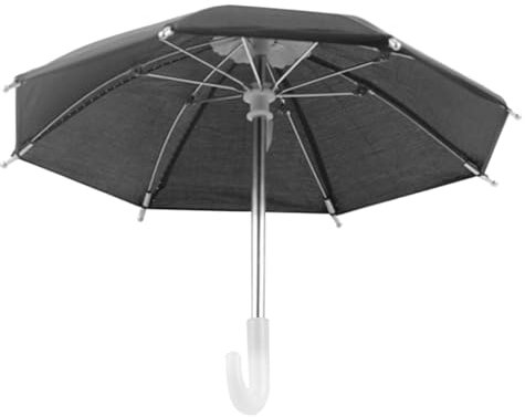 Abaodam 18 Zoll Puppenschirm Puppenkleidung Zubehör Schwarz Farbe Miniatur Regenschirm Modell Für Puppenhaus