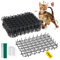 WuGU Pinchos Anti Gatos, 15 Piezas Alfombrilla Anti Gatos(15 x 20cm)+15 Clavos en Forma de U+20 Bridas, Mallas Antigatos Jardin, Rejilla Ahuyentador de Gatos para Interior y Exterior