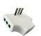 FANTON Adattatore salvaspazio da spina piccola 10A a 3 spine piccole 10A, colore bianco