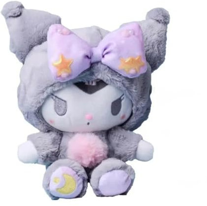 wiztex San-Rio Kuscheltier - 23 cm Niedliches Anime Plüschtier Geschenk für Kinder und Fans für Weihnachten und Geburtstagsfeier (Grey)