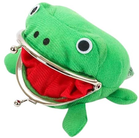 Frosch Münzgeldbörse Cosplay Anime süße Geldbörse grün Cartoon Plüsch Frosch Geldbeutel Frosch Geldbeutel Geldbörse Cosplay Cartoon Anime Spielzeug