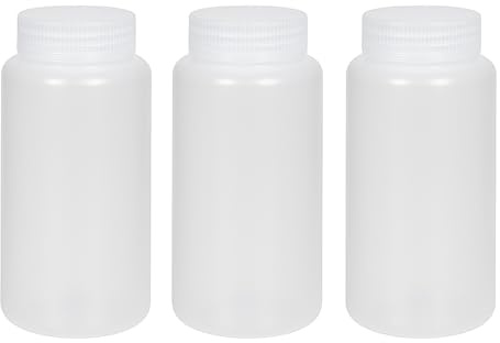 3 botellas de plástico -1000 ml- boca ancha y tapa de rosca, envase hermético para alimentos, Tupper para líquidos sin BPA, apto para congelador y microondas. Airtight food containers with lids.